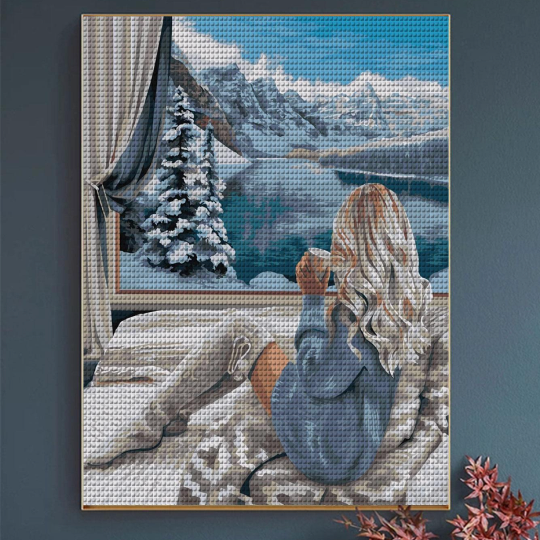 Peinture à diamants DIY - Hiver
