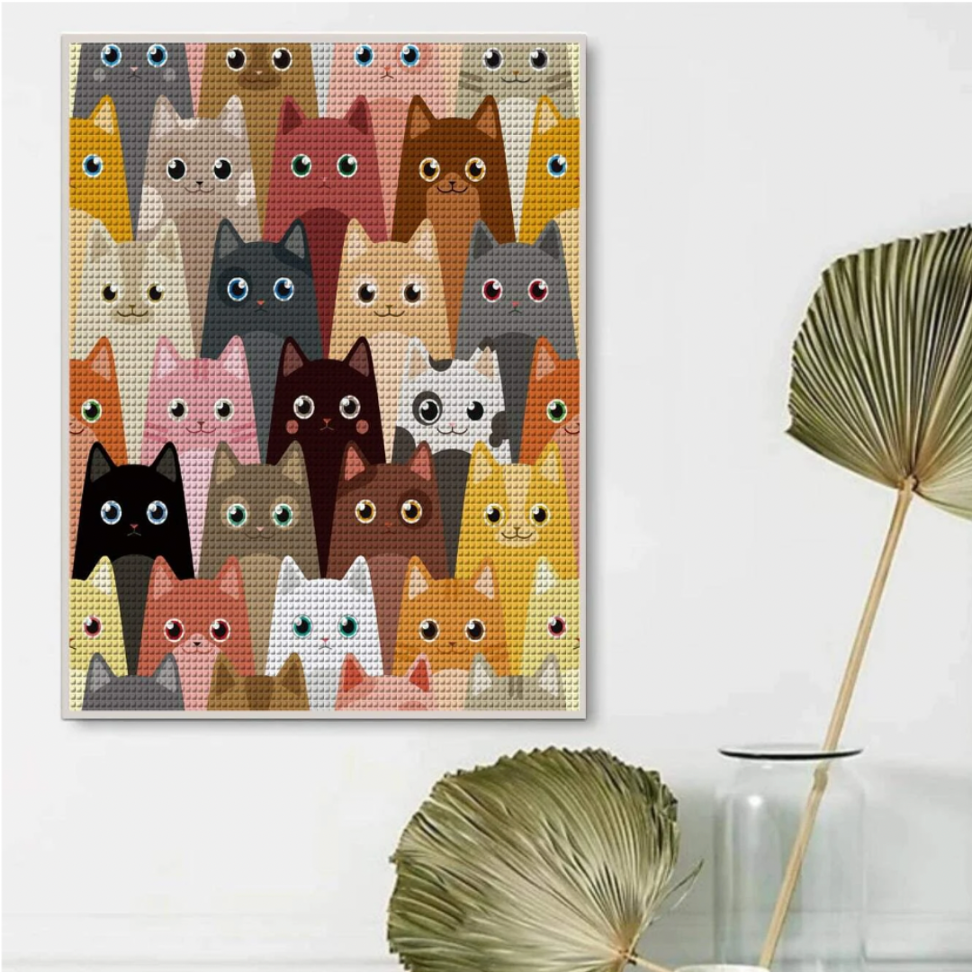 Peinture à diamants DIY - Chats