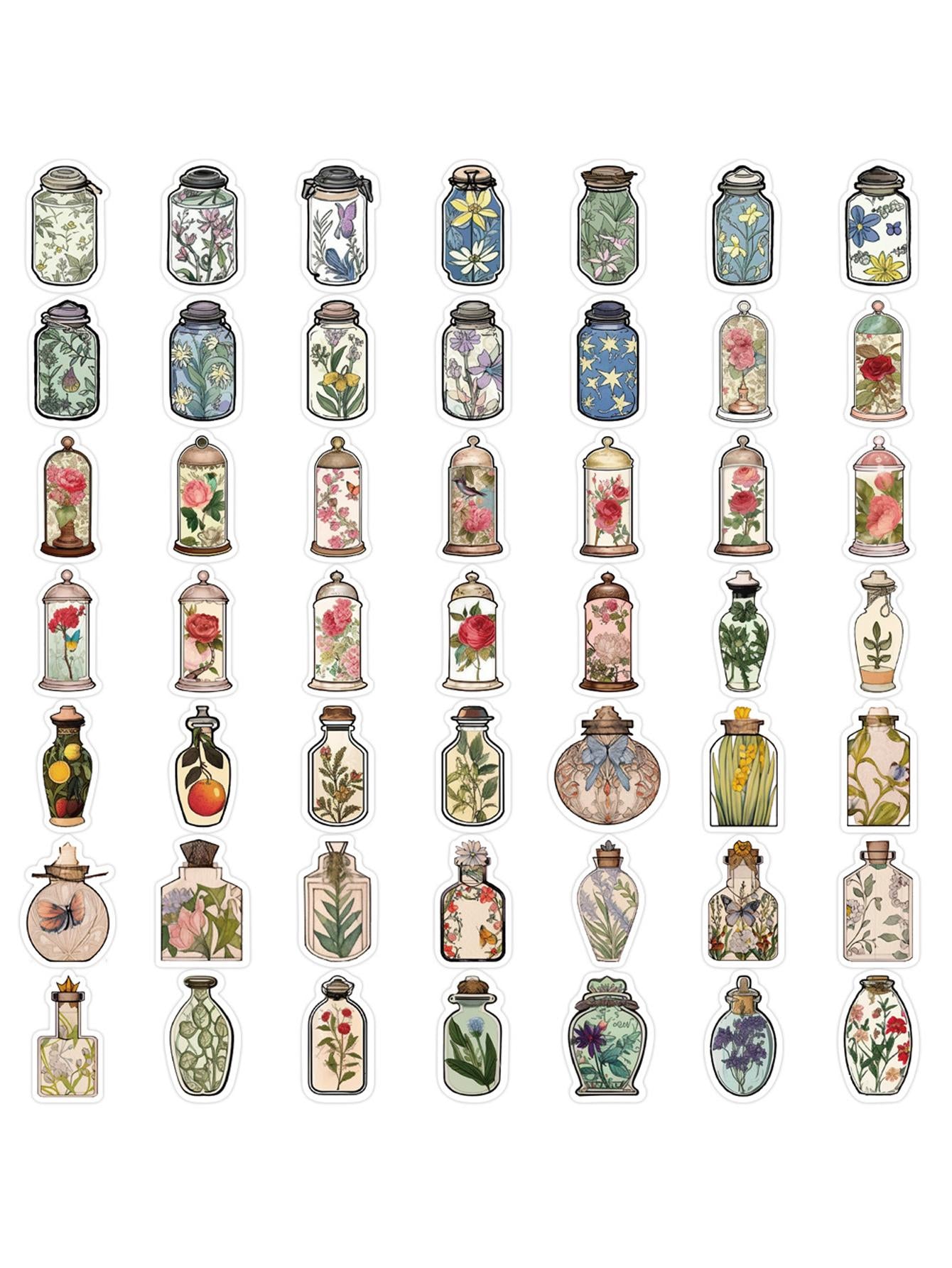 Autocollants - Vases fleuris