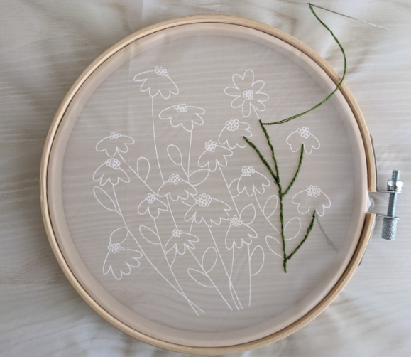 Kit de broderie DIY - Délicates marguerites