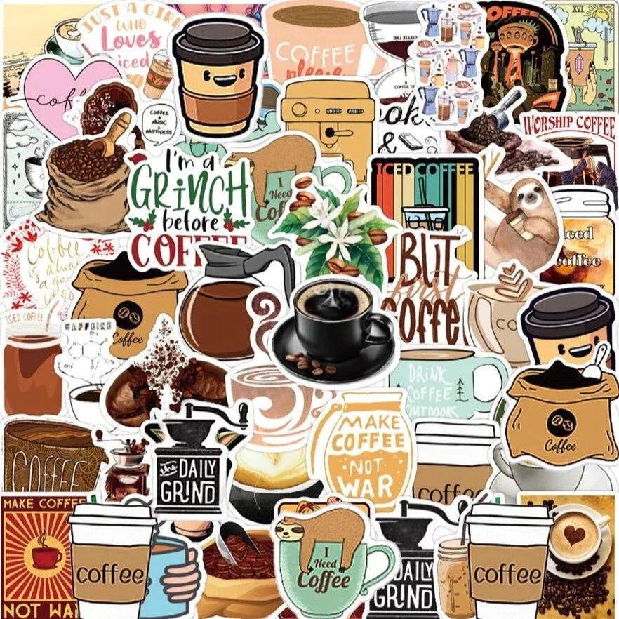 Coffee Lover Stickers ☕️ Pack of 20